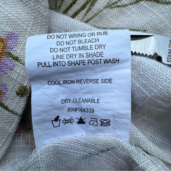 Petal & Pup Skirt Womens Small Cream Floral Midi Linen Blend Summer - Picture 12 of 12